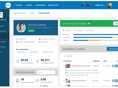 Screenshot of Qintil LMS