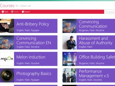 Screenshot of MelonLearning LMS