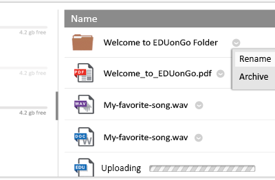 Screenshot of EDUonGo
