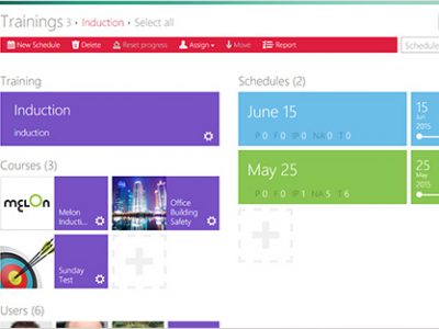 Screenshot of MelonLearning LMS
