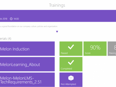 Screenshot of MelonLearning LMS
