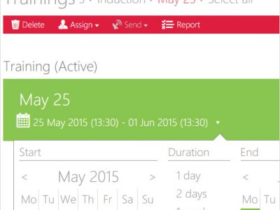 Screenshot of MelonLearning LMS