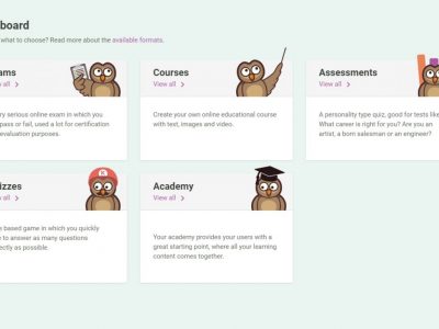 Screenshot of Online Exam Builder