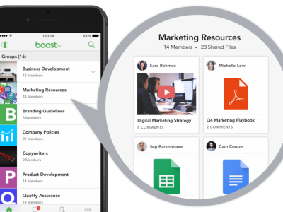 Screenshot of BoostHQ