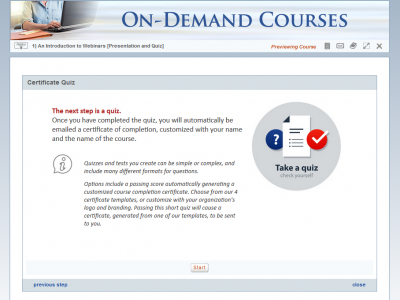 Screenshot of Classroom LMS
