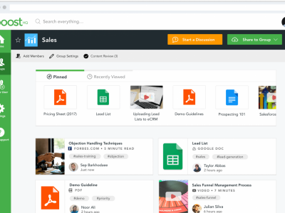 Screenshot of BoostHQ