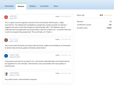 Screenshot of Stepik