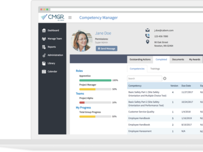 Screenshot of Competency Manager