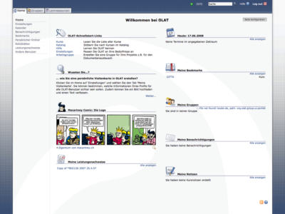 Screenshot of OLAT