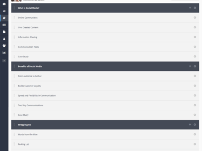 Screenshot of Engage LMS