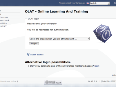Screenshot of OLAT