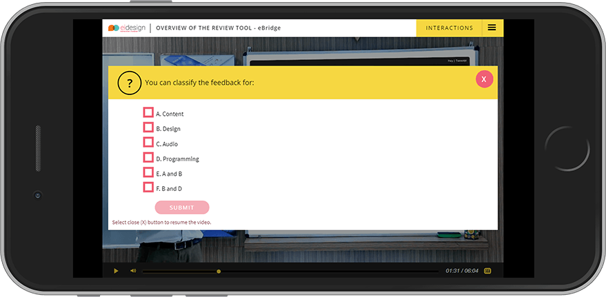 Virtual Classroom Delivered Using Interactive Video Format