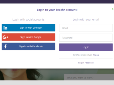 Screenshot of Teachr