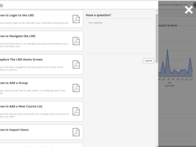 Screenshot of KnowledgeCity LMS