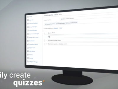 Screenshot of KnowledgeCity LMS