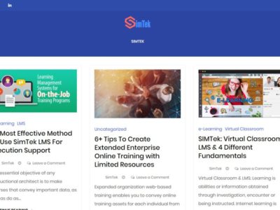 Screenshot of Simtek LMS