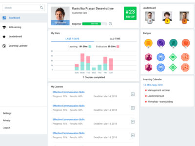 Screenshot of Headstart LMS