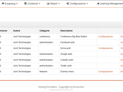 Screenshot of Forma LMS