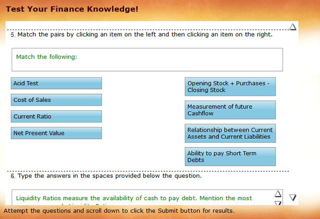 One-Page Assessment