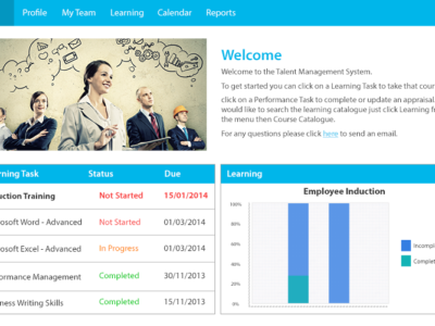 Screenshot of ELMO Learning Management