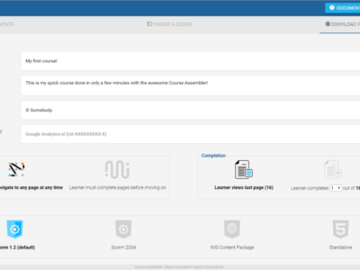 Screenshot of Course Assembler