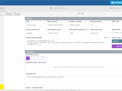 Screenshot of Course Assembler