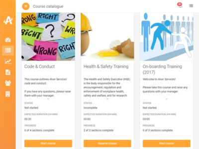 Screenshot of Alver Learning