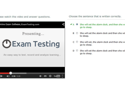 Screenshot of Exam Testing