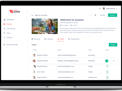 Screenshot of Auzmor Learn