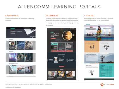 Screenshot of AllenComm Learning Portal