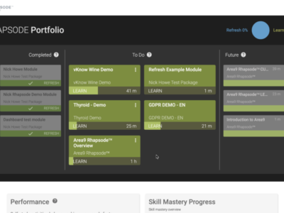 Screenshot of Area9 Rhapsode™