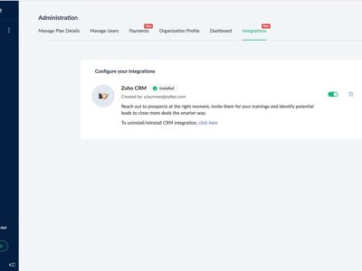 Screenshot of Zoho ShowTime