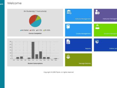 Screenshot of Flipick LMS