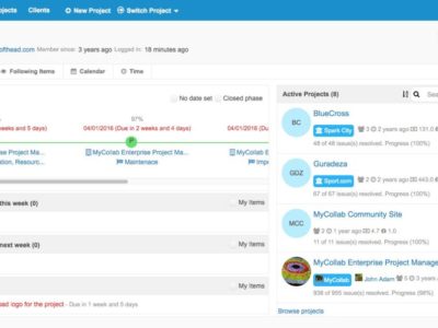 Screenshot of MyCollab
