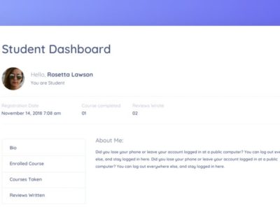 Screenshot of Tutor LMS