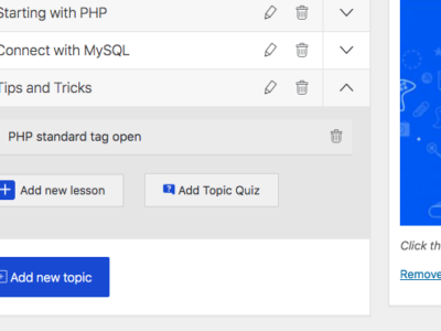 Screenshot of Tutor LMS