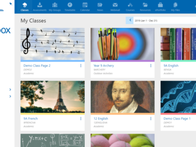 Screenshot of Schoolbox