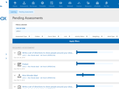 Screenshot of Schoolbox