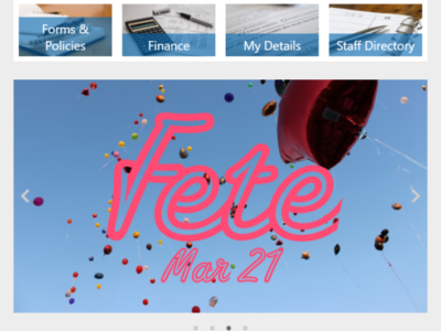 Screenshot of Schoolbox