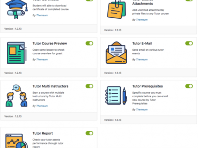 Screenshot of Tutor LMS