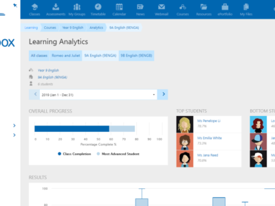 Screenshot of Schoolbox