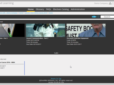 Screenshot of ExxTend Learning