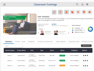 Screenshot of BizLMS