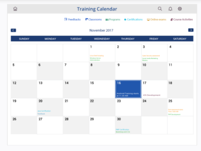 Screenshot of BizLMS