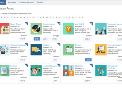 Screenshot of eXo Platform