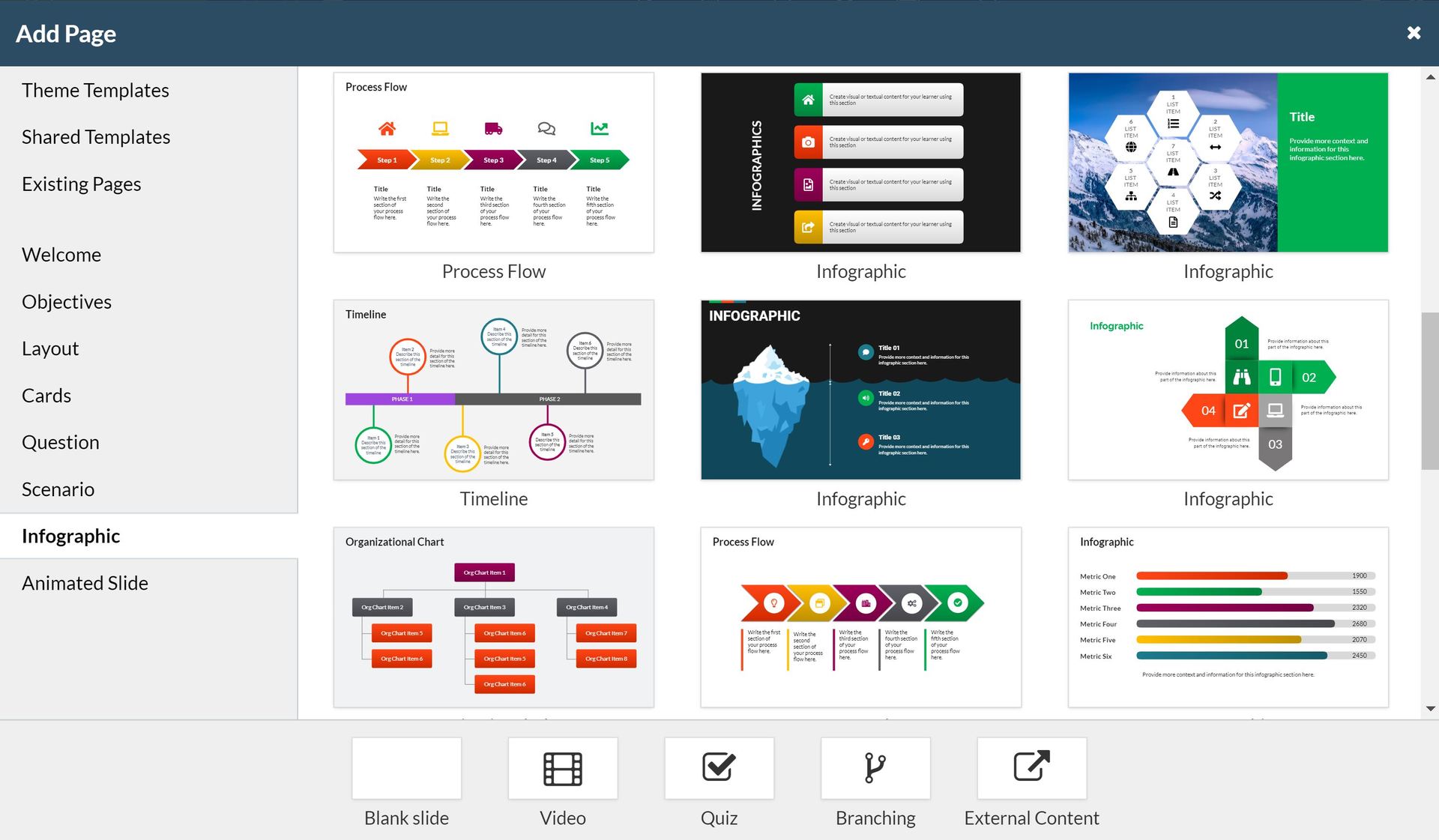 eLearning slide templates