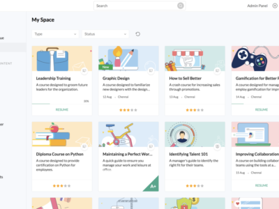 Screenshot of Zoho People - LMS