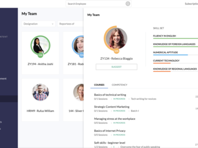 Screenshot of Zoho People - LMS