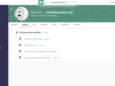 Screenshot of Zoho People - LMS