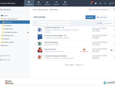 Screenshot of Workzone